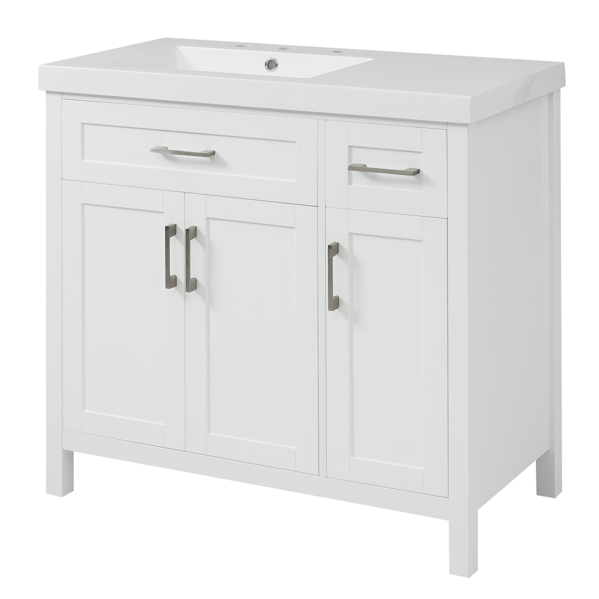 Winston Porter 36" Black Bathroom Vanity Cabinet | Wayfair